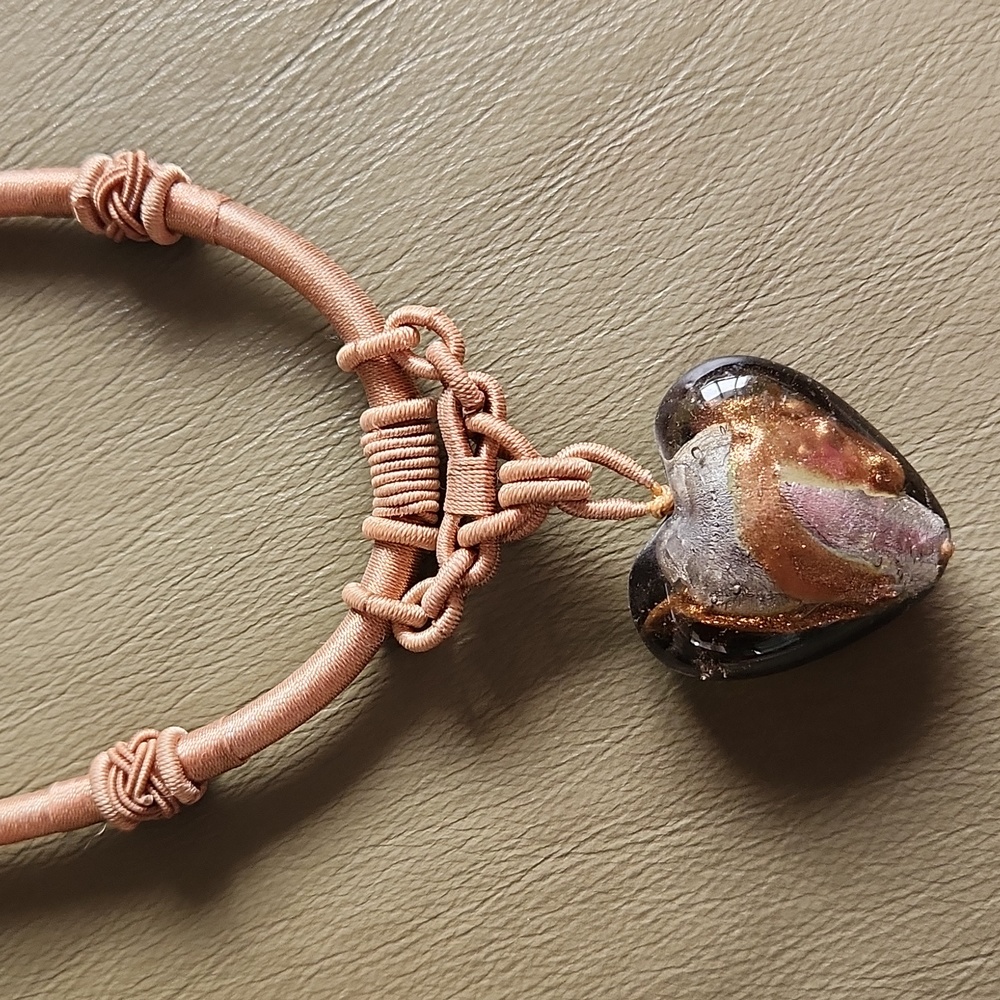 Glass heart necklace